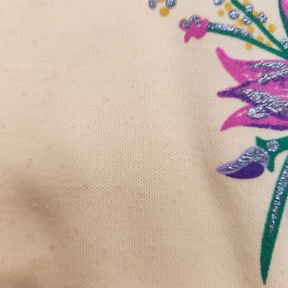 Vintage Haband For Her 80s 90 Granny Yellow Top Purple Collar Short Sleeve Large - Picture 8 of 17